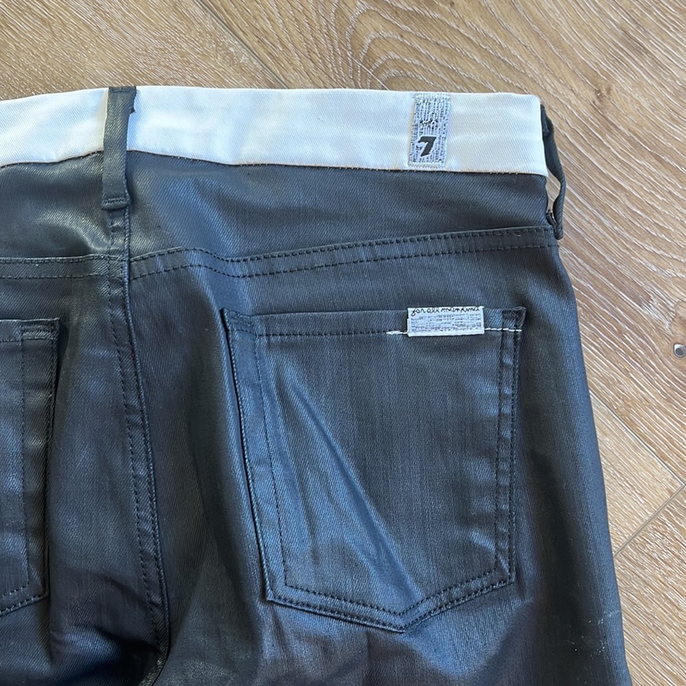 7 FOR ALL MANKIND Sportif Crop Jeans Black & White - Picture 9 of 13